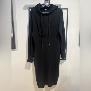 Express Elegant Black Hooded Dress